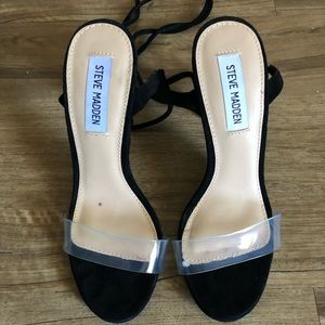 Black Lyla Suede Steve Madden Heels